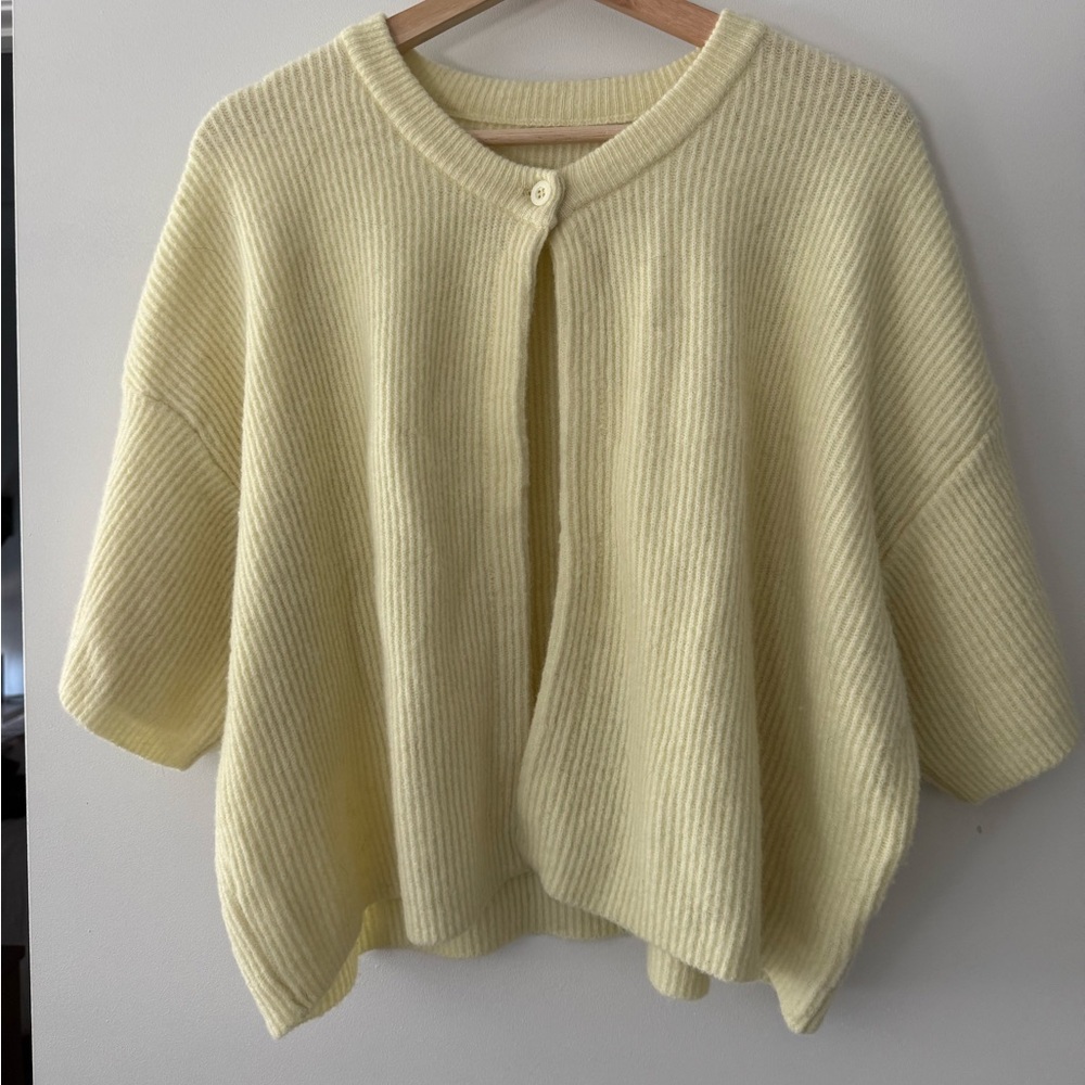 Daily Drills Single Button Sweater - Lemonade M/L